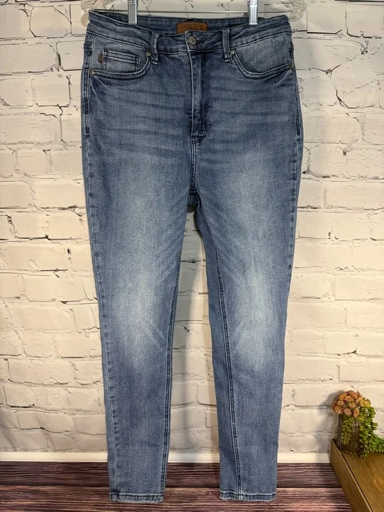 Judy Blue Medium Light Blue High Rise Skinny Fit Stretch Denim Jeans 13/31 - Picture 11 of 13